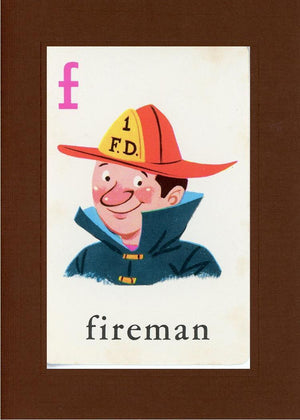 F is for Fireman-Alphabet Soup-Plymouth Cards