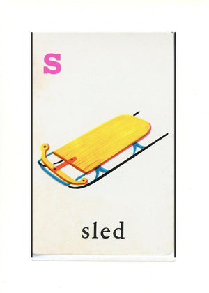 S is for Sled-Alphabet Soup-Plymouth Cards