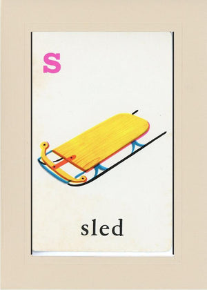S is for Sled-Alphabet Soup-Plymouth Cards