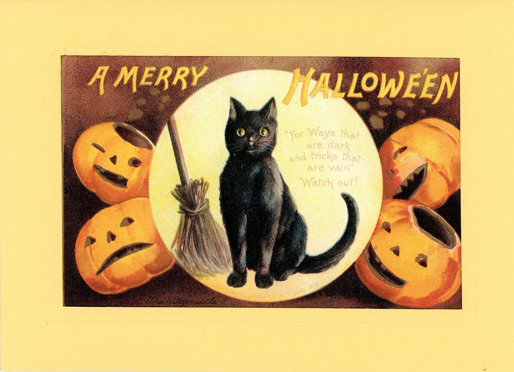 A Merry Hallowe'en-Greetings from the Past-Plymouth Cards