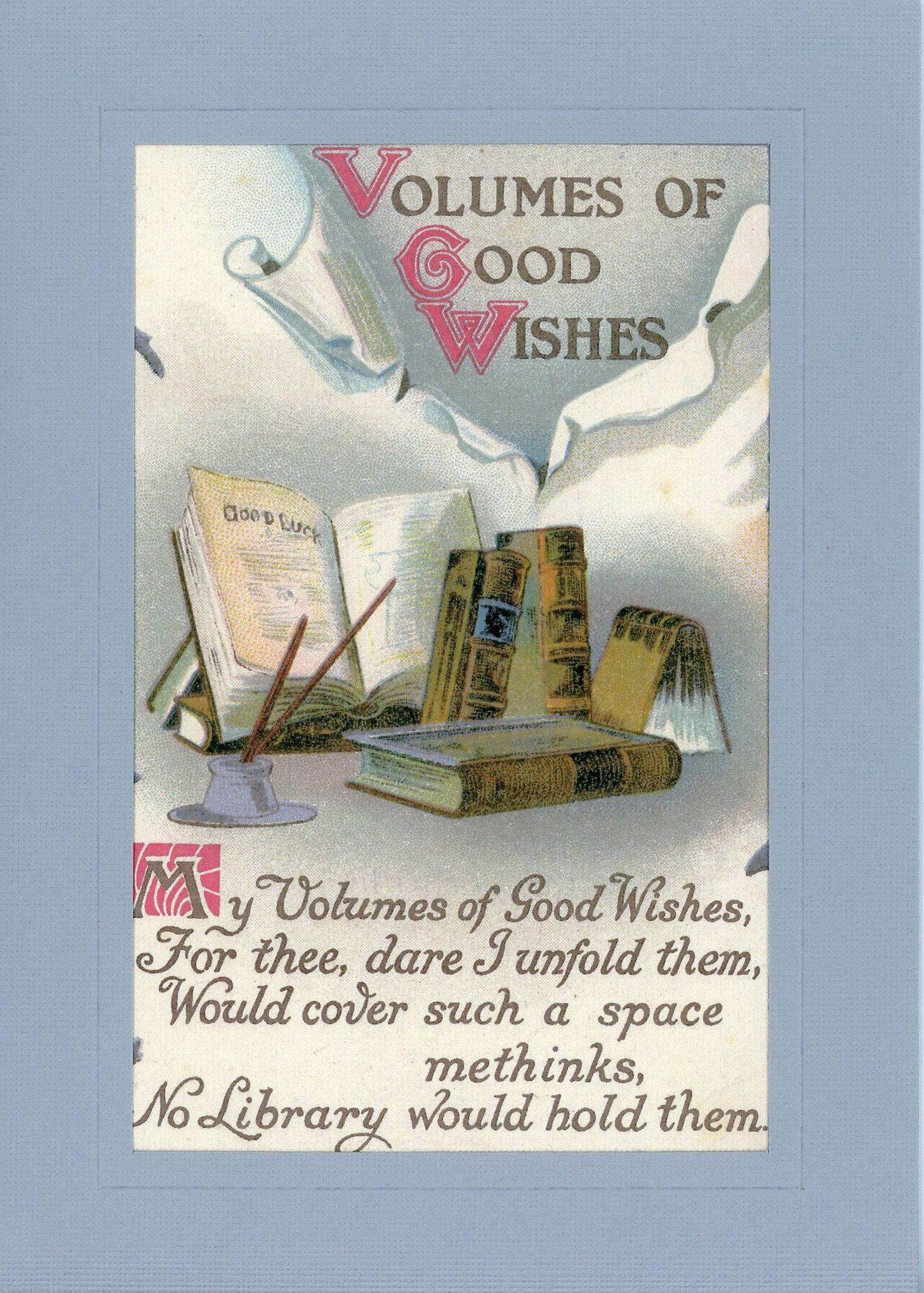 Volumes of Good Wishes-Greetings from the Past-Plymouth Cards