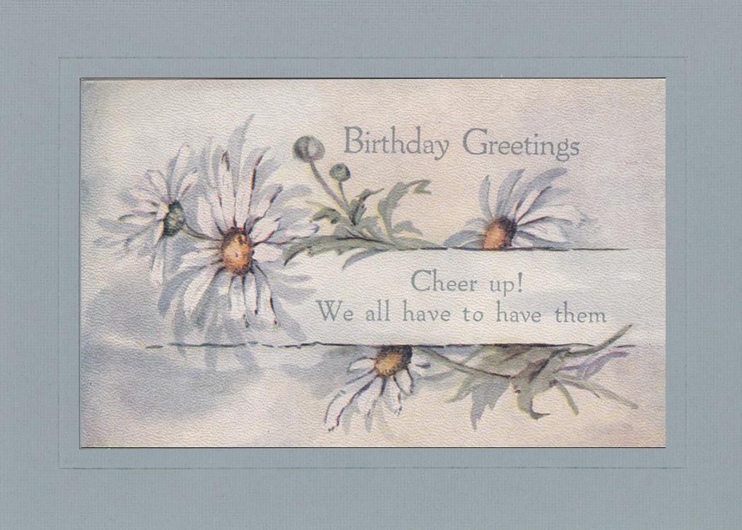 Birthday Greetings - Cheer Up!-Greetings from the Past-Plymouth Cards