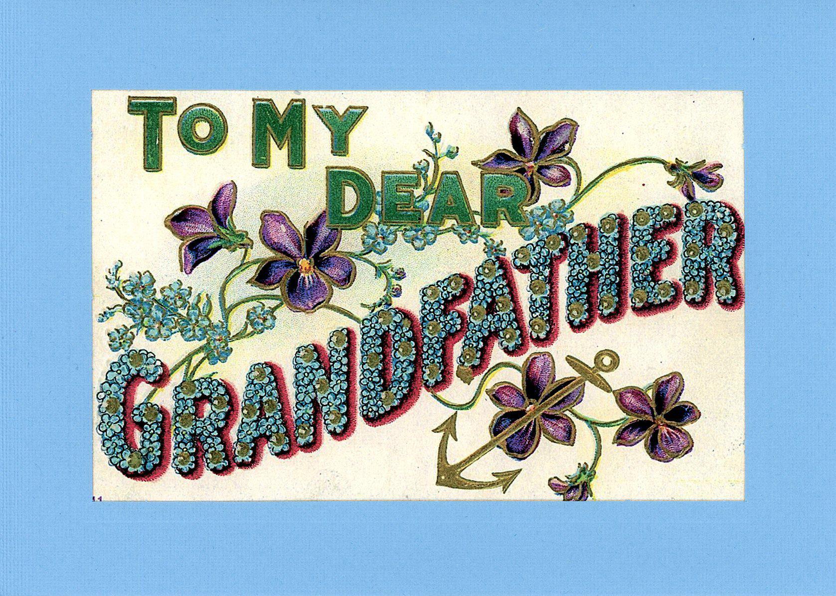 To My Dear Grandfather-Greetings from the Past-Plymouth Cards