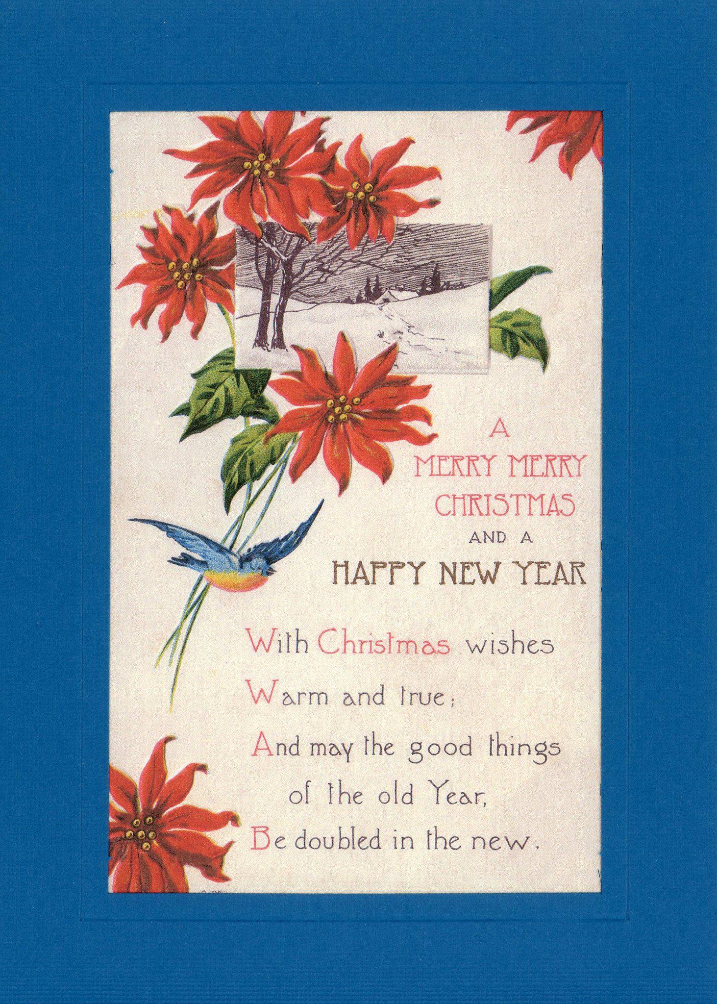 A Merry Merry Christmas and a Happy New Year-Greetings from the Past-Plymouth Cards