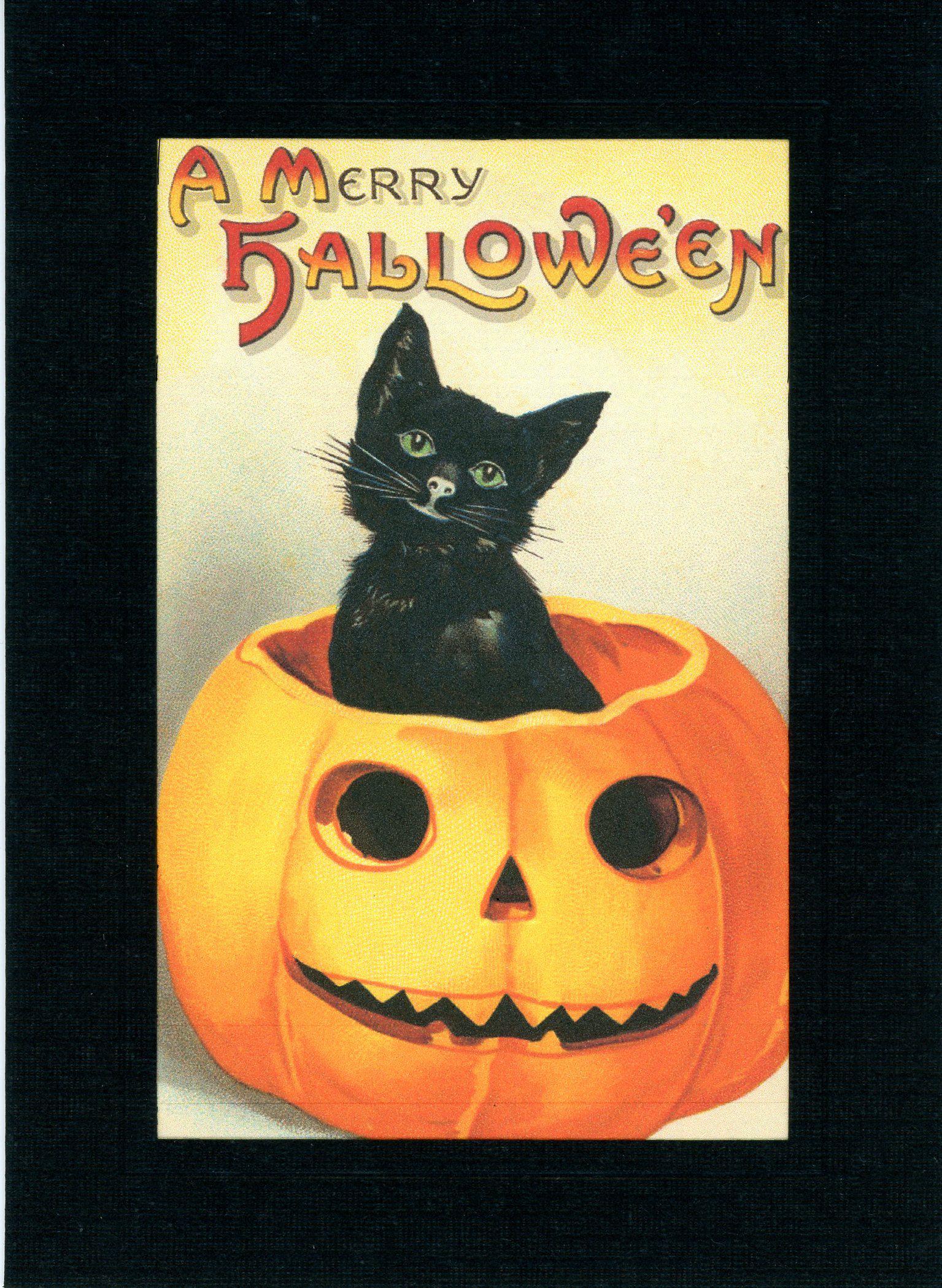 A Merry Halloween-Greetings from the Past-Plymouth Cards