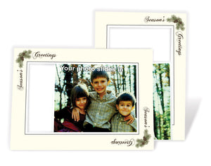 Season's Greetings Pinecone - blank inside-Photo note cards-Plymouth Cards
