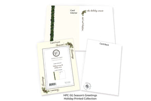 Season's Greetings Pinecone - pre-printed message-Photo note cards-Plymouth Cards