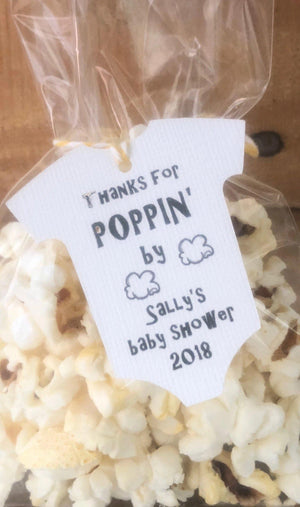 Baby Onesie - "Thanks For Poppin' By"-Gift Tags-Plymouth Cards