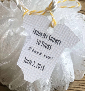 Baby Onesie - "From My Shower To Yours"-Gift Tags-Plymouth Cards