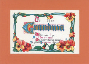 To Dear Grandma-Greetings from the Past-Plymouth Cards