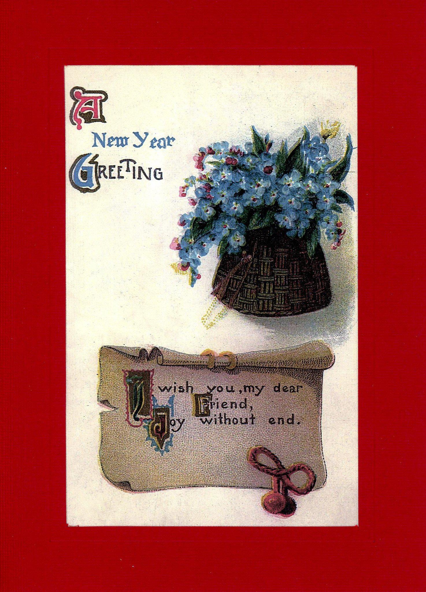 A New Year Greeting-Greetings from the Past-Plymouth Cards