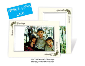 Season's Greetings Pinecone - blank inside-Photo note cards-Plymouth Cards