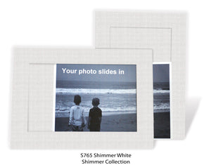Shimmer White #S765 (textured)-Photo note cards-Plymouth Cards