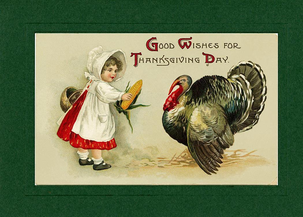 Good Wishes for Thanksgiving Day-Greetings from the Past-Plymouth Cards