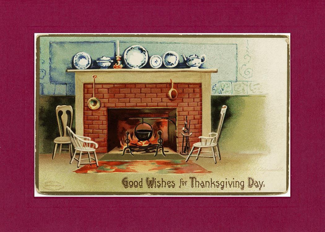 Good Wishes for Thanksgiving Day!-Greetings from the Past-Plymouth Cards