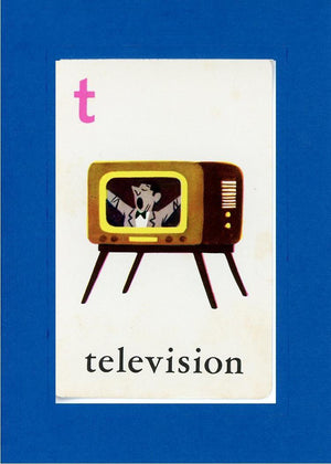 T is for Television-Alphabet Soup-Plymouth Cards