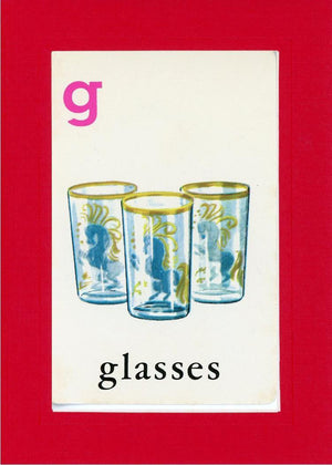 G is for Glasses-Alphabet Soup-Plymouth Cards
