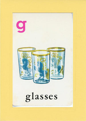 G is for Glasses-Alphabet Soup-Plymouth Cards
