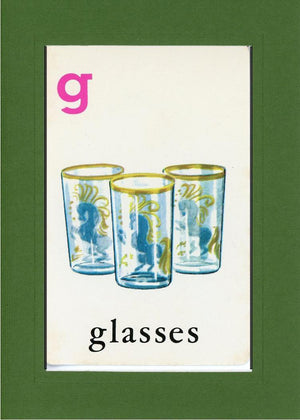 G is for Glasses-Alphabet Soup-Plymouth Cards