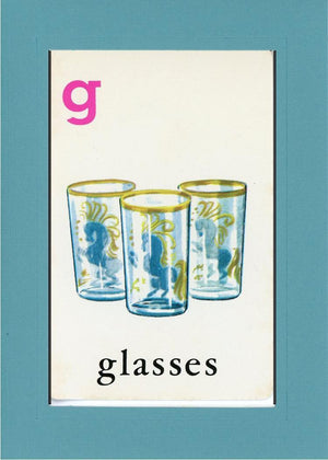 G is for Glasses-Alphabet Soup-Plymouth Cards