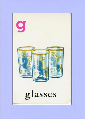 G is for Glasses-Alphabet Soup-Plymouth Cards