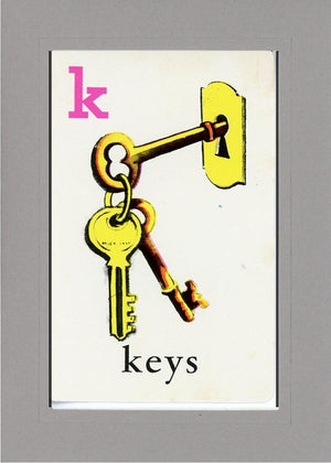 K is for Keys-Alphabet Soup-Plymouth Cards