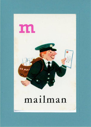 M is for Mailman-Alphabet Soup-Plymouth Cards