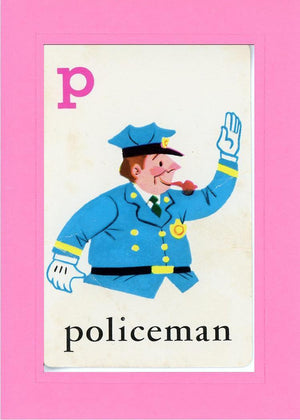 P is for Policeman-Alphabet Soup-Plymouth Cards