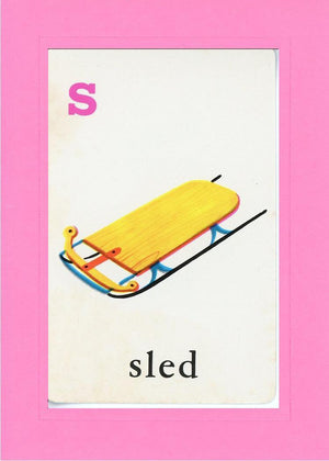 S is for Sled-Alphabet Soup-Plymouth Cards