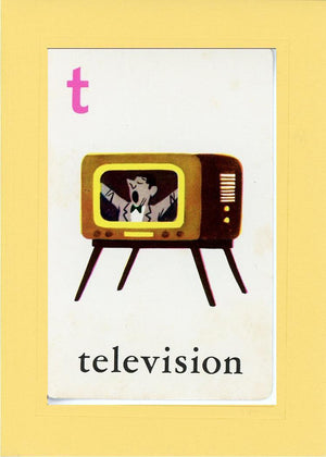 T is for Television-Alphabet Soup-Plymouth Cards