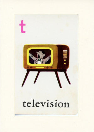 T is for Television-Alphabet Soup-Plymouth Cards