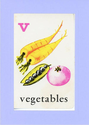 V is for Vegetables-Alphabet Soup-Plymouth Cards