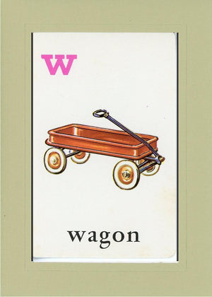 W is for Wagon-Alphabet Soup-Plymouth Cards