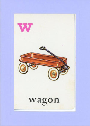 W is for Wagon-Alphabet Soup-Plymouth Cards