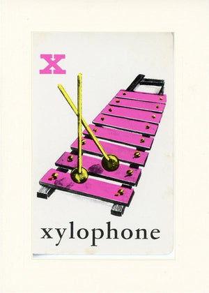 X is for Xylophone-Alphabet Soup-Plymouth Cards