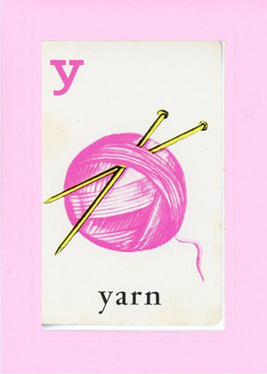 Y is for Yarn-Alphabet Soup-Plymouth Cards