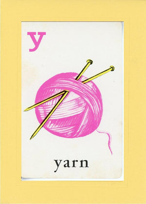 Y is for Yarn-Alphabet Soup-Plymouth Cards