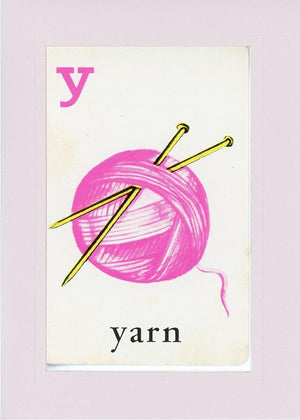 Y is for Yarn-Alphabet Soup-Plymouth Cards