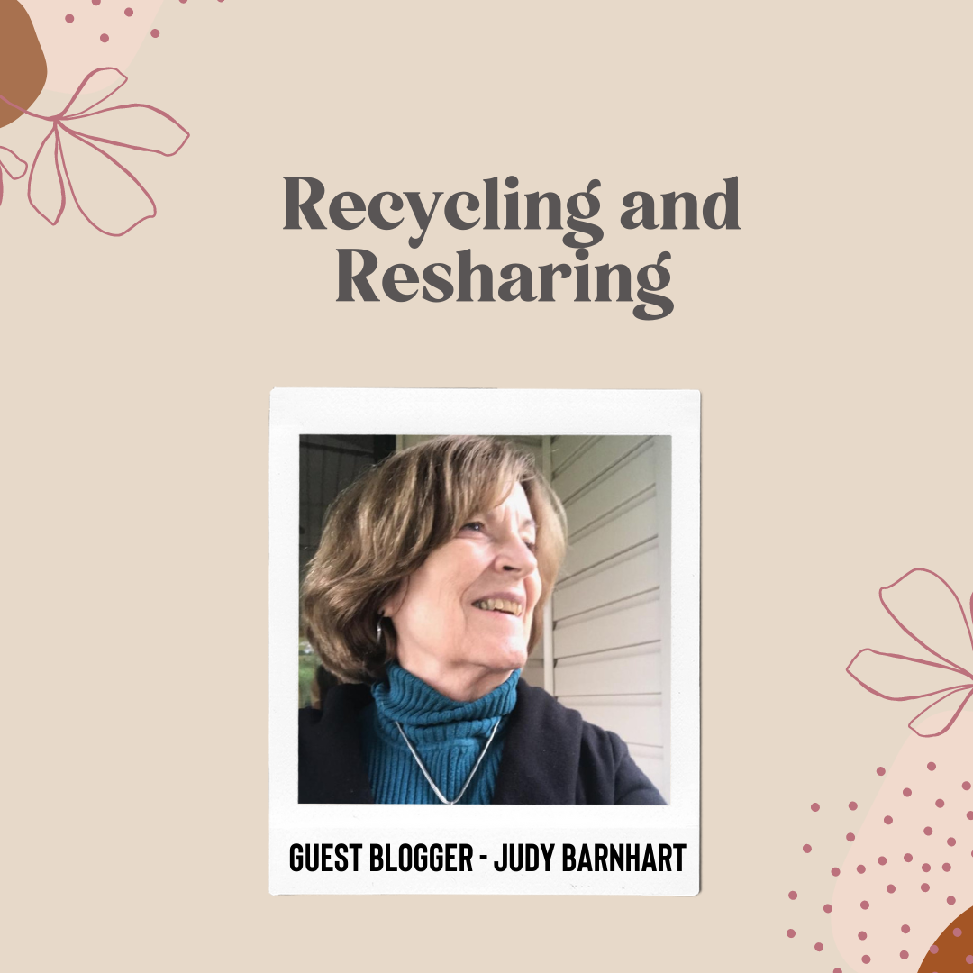 Recycling and Resharing with Plymouth Cards - Guest blog by Judy Barnhart-Plymouth Cards