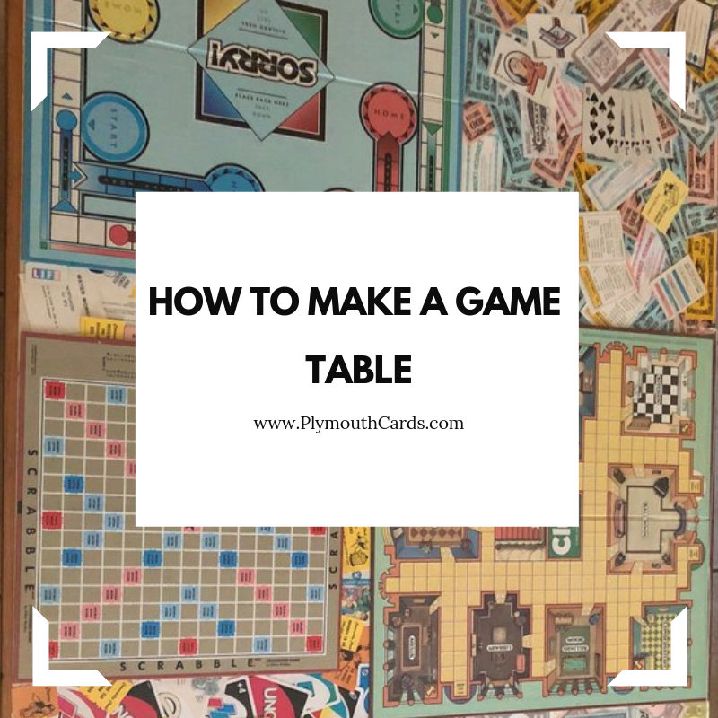 How to Make A Game Table: A DIY!-Plymouth Cards