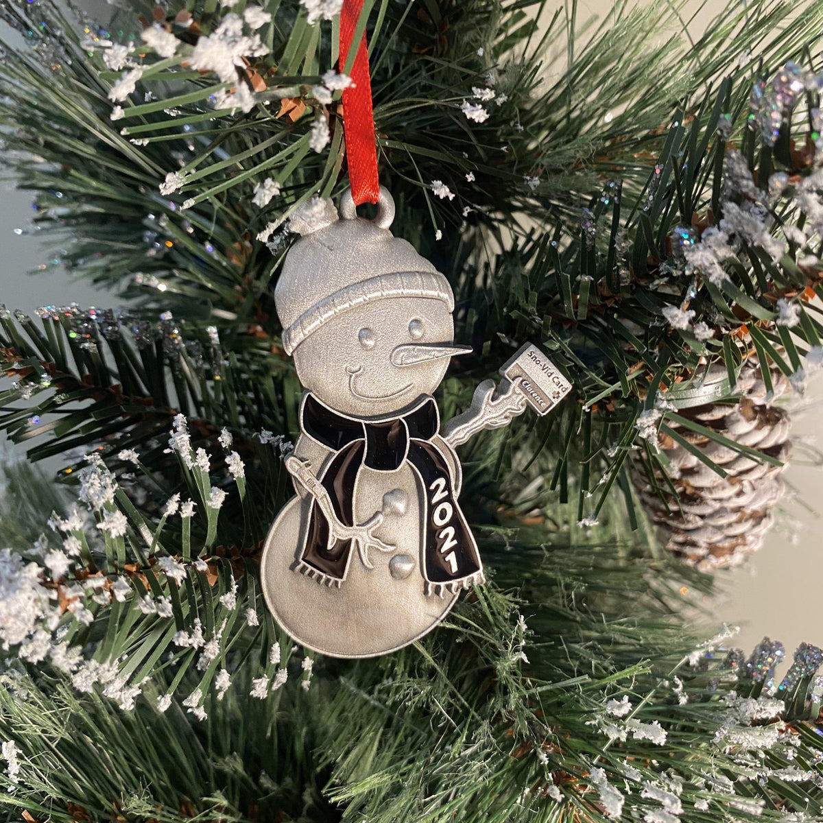 Clarence 2021 Snowman ornament - Many colors to choose-Plymouth Cards