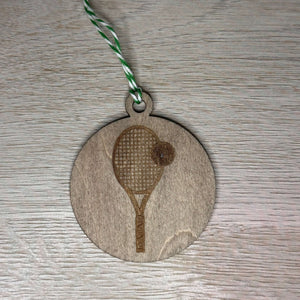 Tennis racket ornament