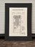 Candlepin bowling pin setting patent card