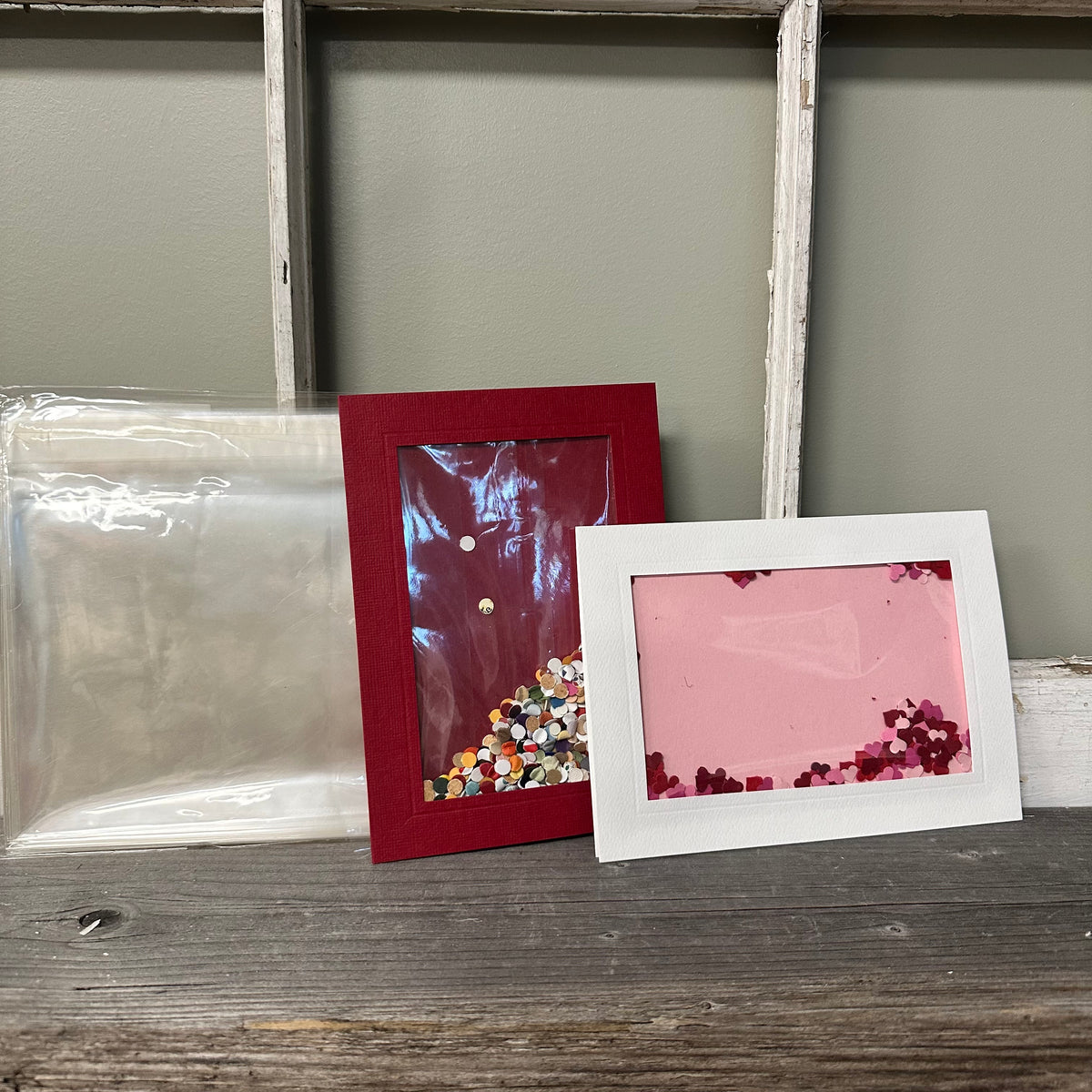 Shaker card clear bags - 3 sizes