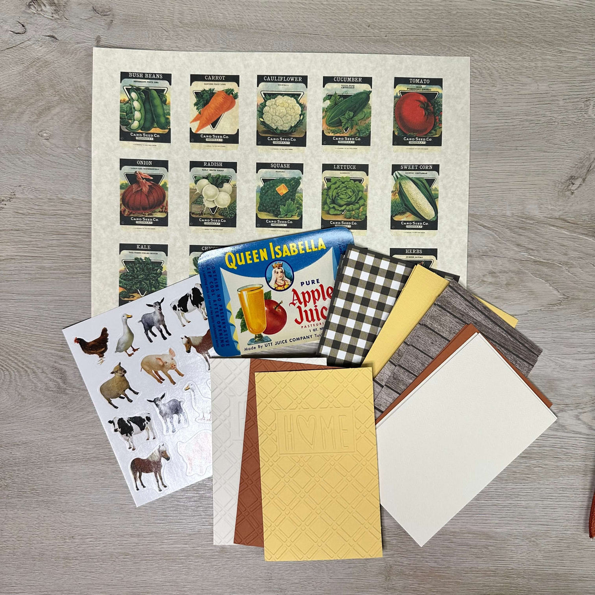 Farmhouse Garden Junk Journal card kit - June 2024