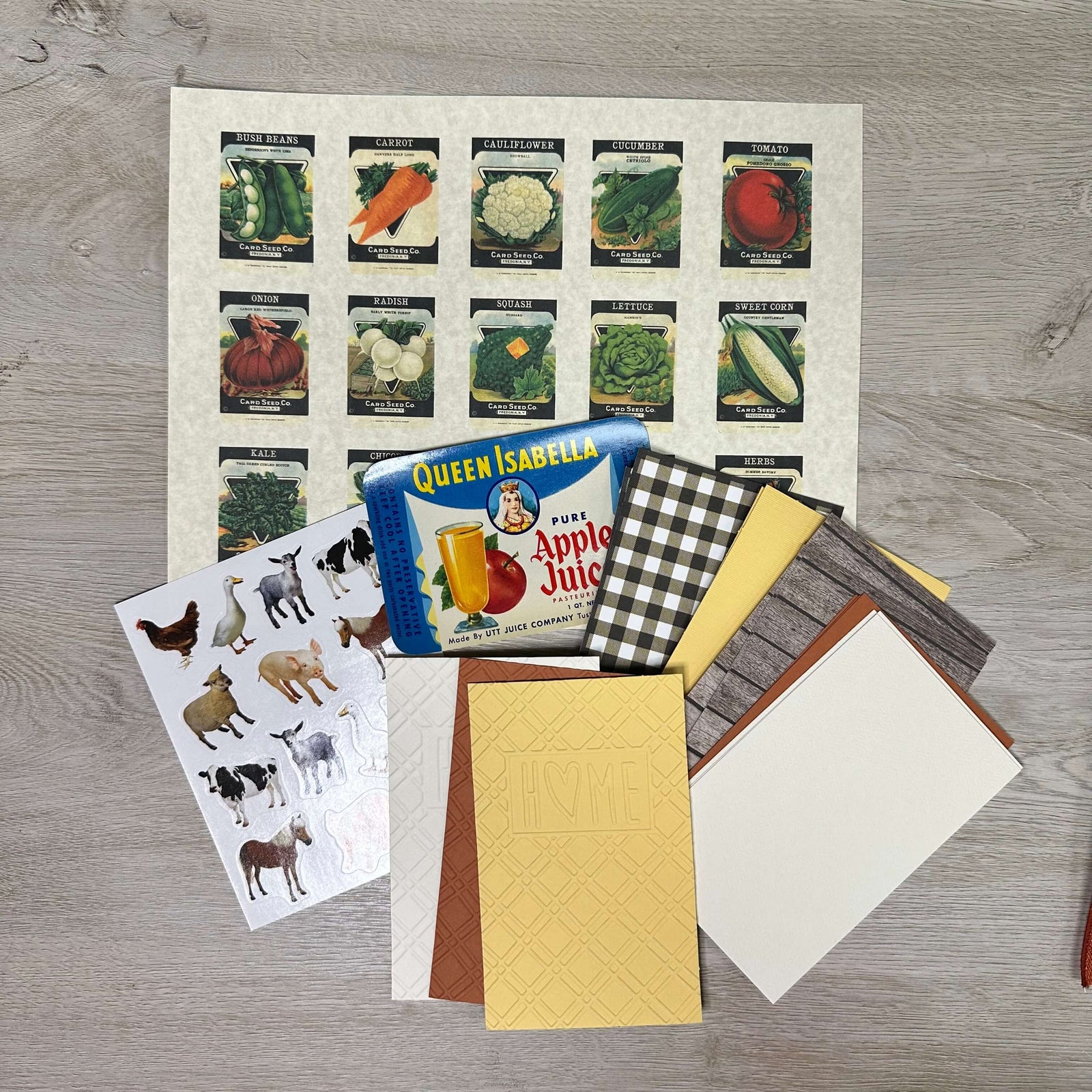 Farmhouse Garden Junk Journal card kit - June 2024