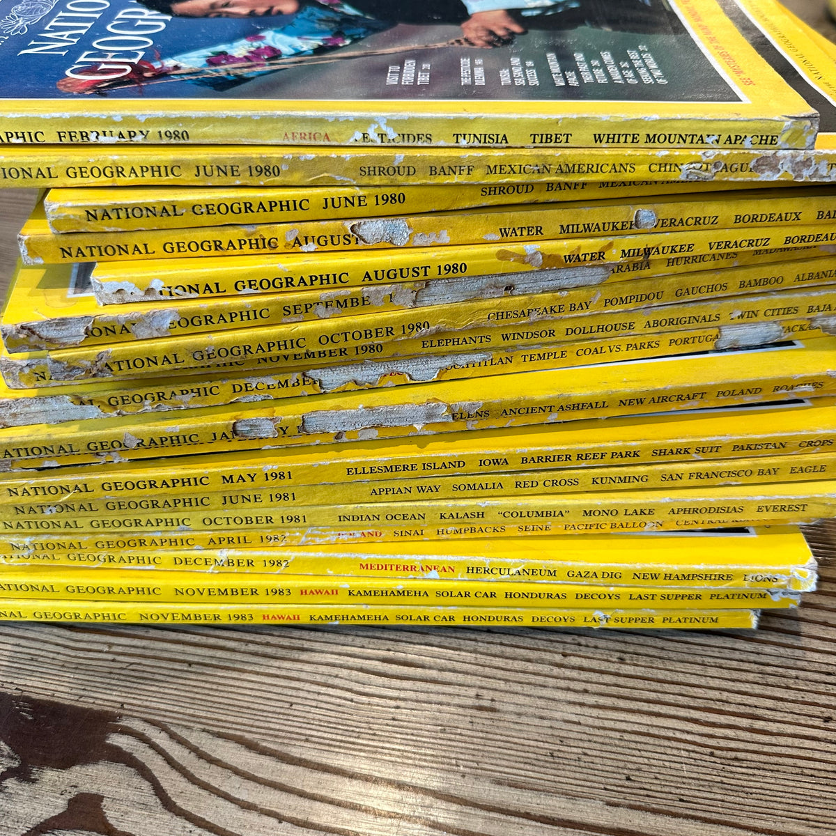 1980s National Geographic magazines