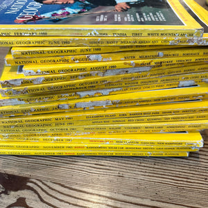 1980s National Geographic magazines