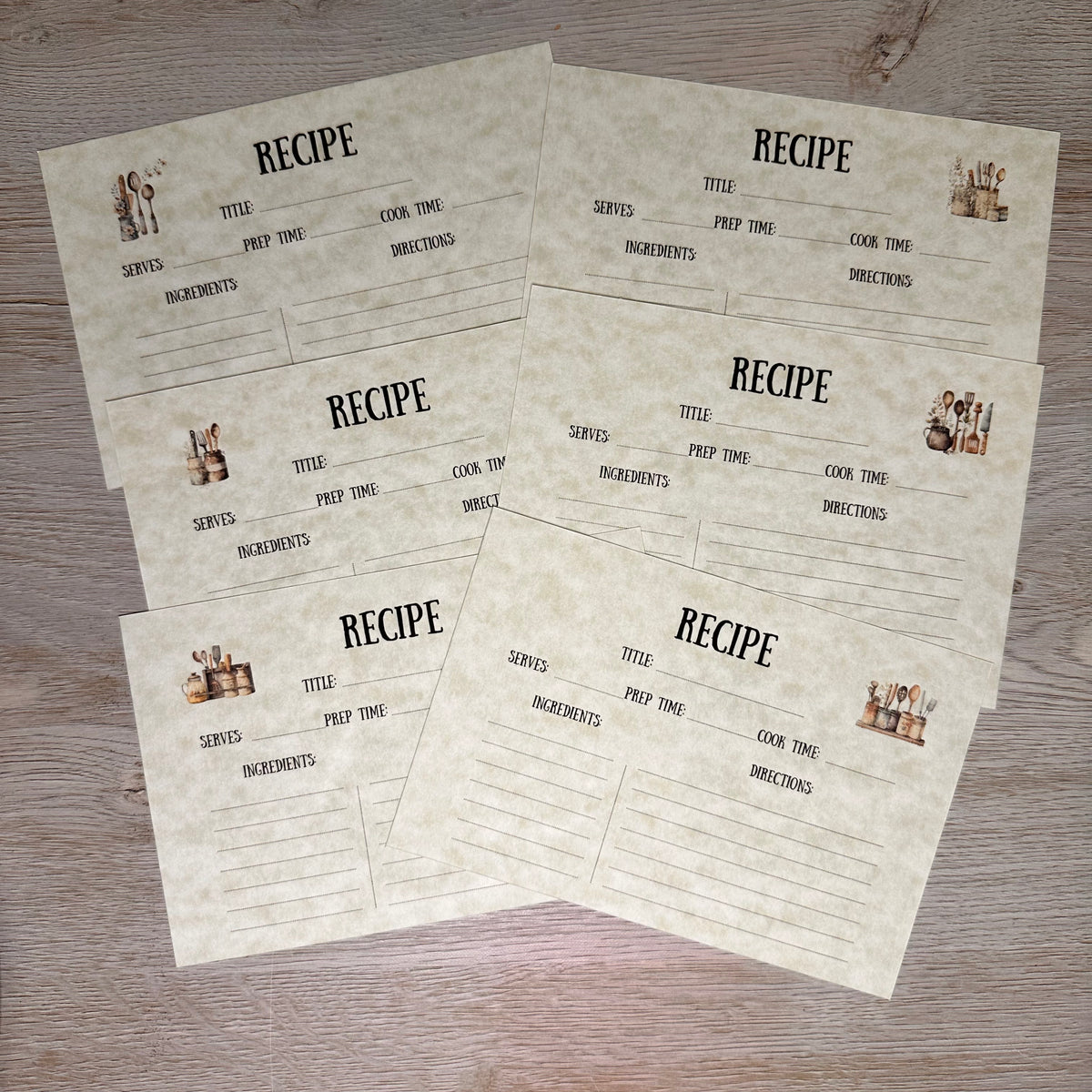 Cooking Junk Journal card kit - October 2024