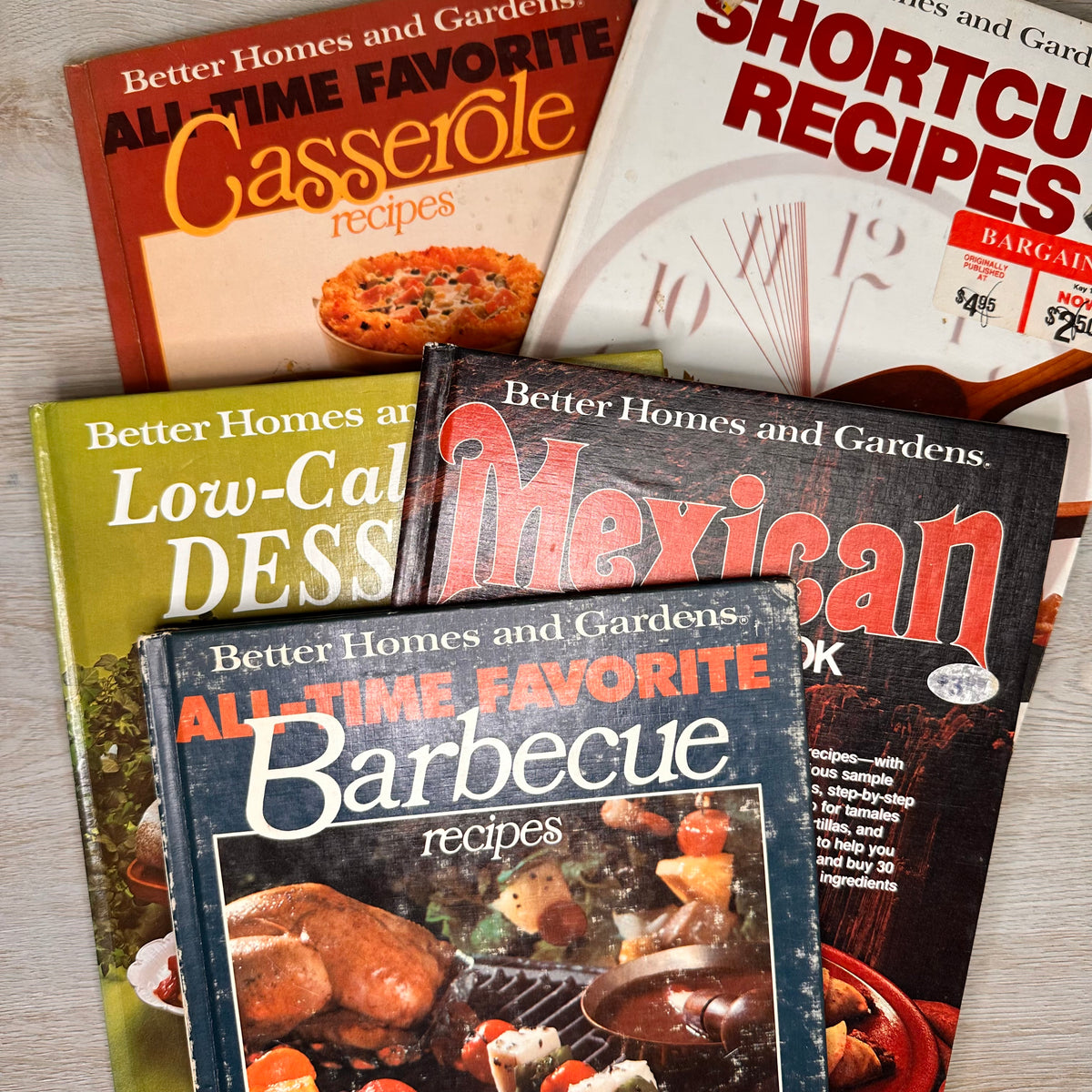 Better Homes and Gardens assorted cook books